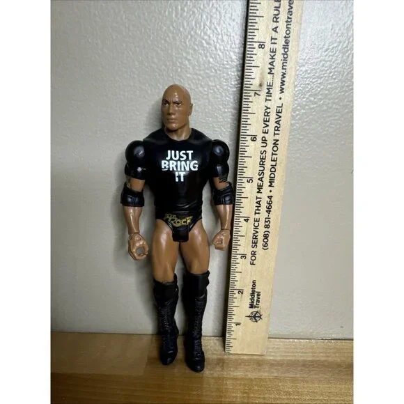 WWE The Rock Elite Figure Mattel Just Bring It Action Figure - Picture 7 of 7
